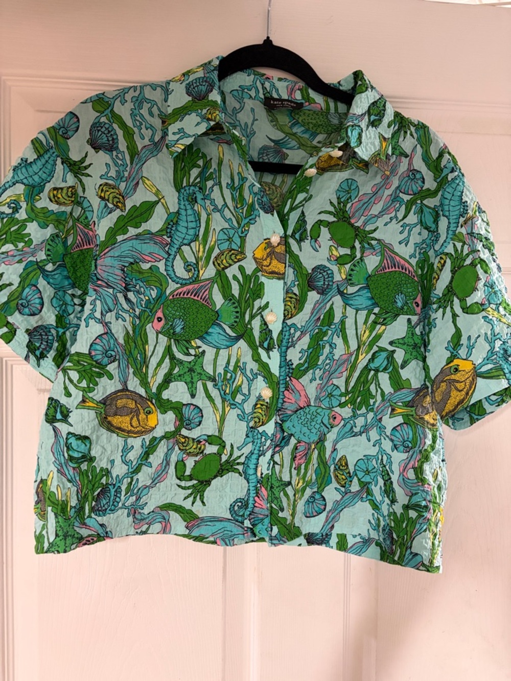 Kate spade under the sea blouse size small euc